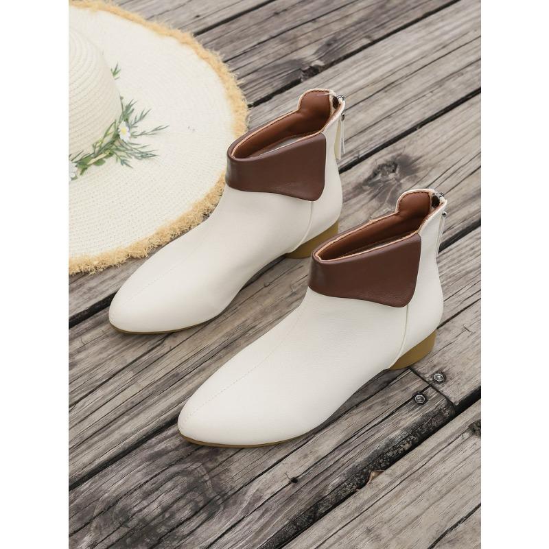 Fashion Booties Women's Block Heel Kitten Heel British Style Ankle Boots 2025 New Spring and Autumn