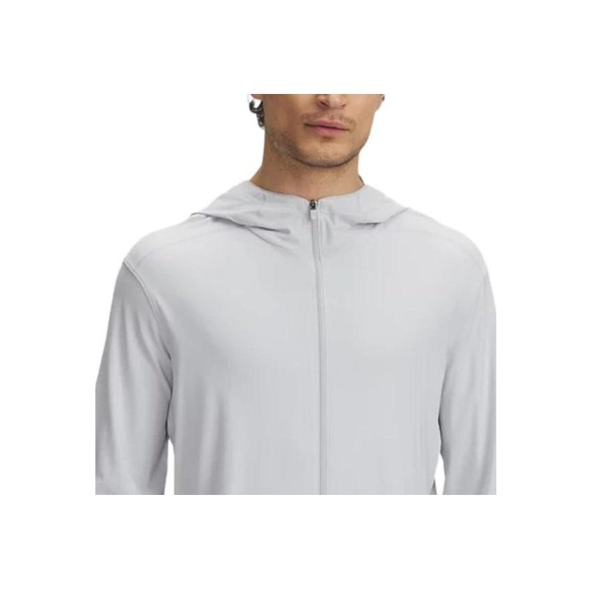 Under Armour Hooded Outdoor Sports Long Sleeve Breathable Windproof Sun Protection Jacket Men jackets Gray 1390052-014