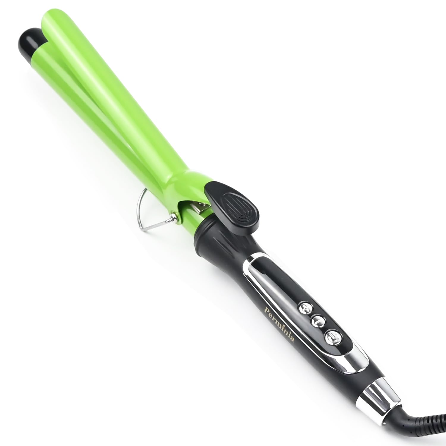 

Perminia Curling Iron Curl Iron 25mm with LCD Screen 16 Level Temperature Adjustment MAX Automatic Power Off Curly Hair Fluffy Overseas Suitable зелёный