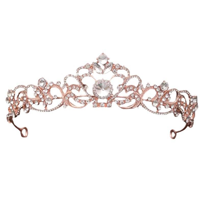 Fashionable bride and bridesmaid headdress with diamond crown, goddess beauty catwalk hair accessories, hair crown and headband