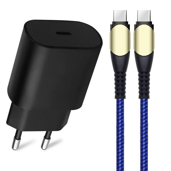Chargeur - E.F.Connection - 25W - Câble USB-C 60W - Compatible Samsung Galaxy A05s A15 A16 A17 A25 A35 A36 A56 - Charge rapide