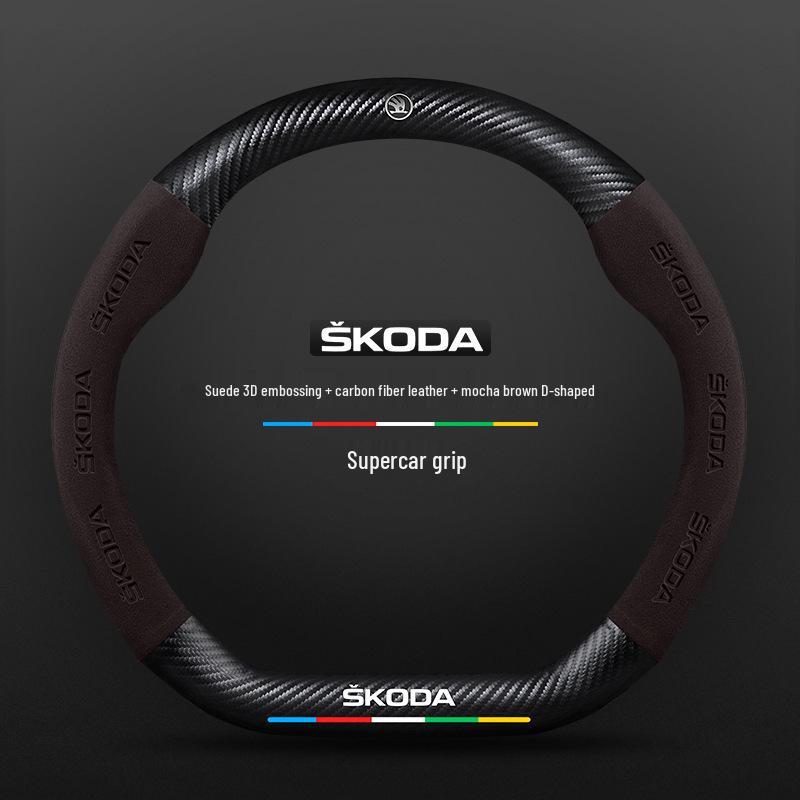 Steering Wheel Cover for Skoda: Octavia, Kamiq, Kodiaq GT, Superb, Karoq, Scala