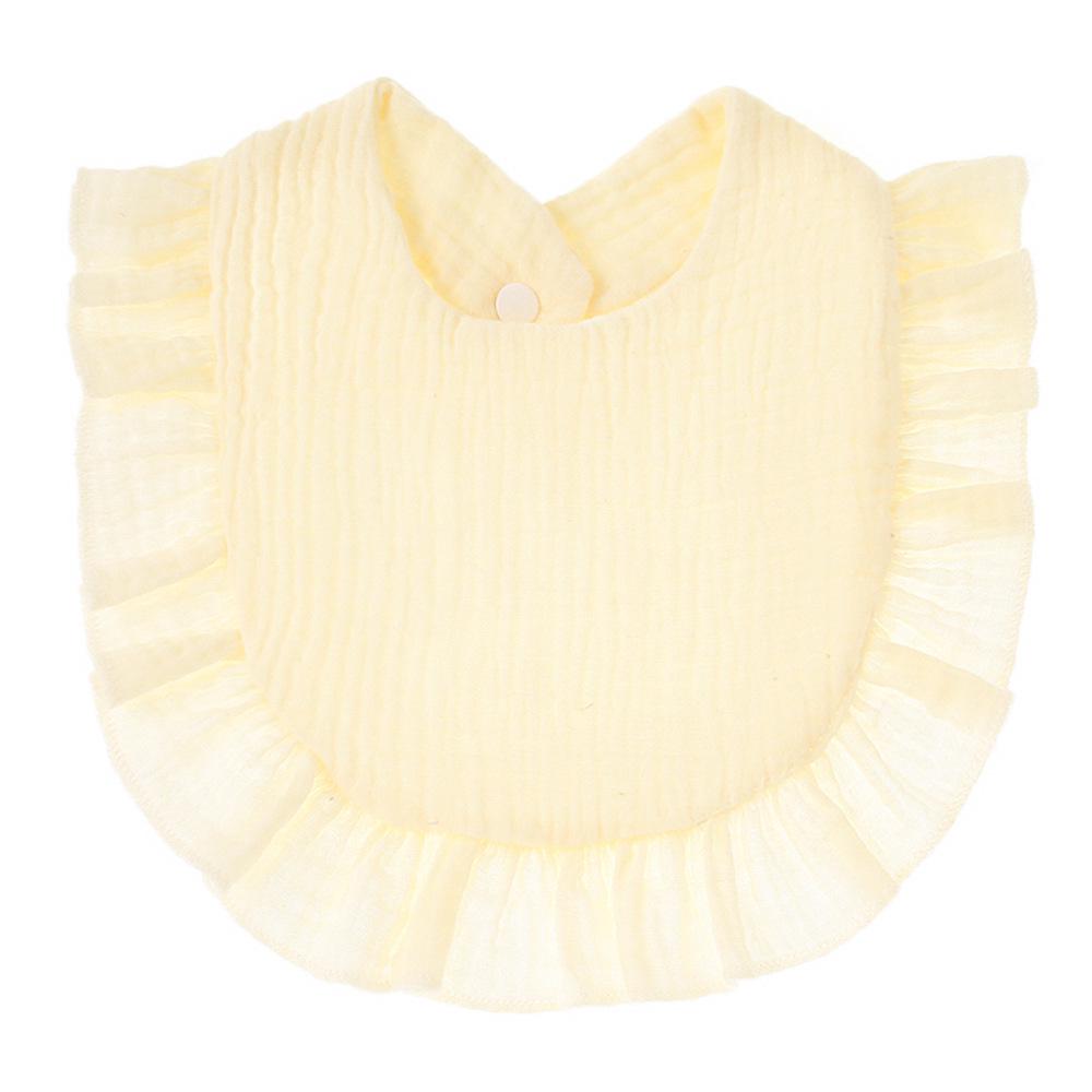 Sweet Ruffle Newborn Gauze Lace Baby Bib - Absorbent Drool Protection