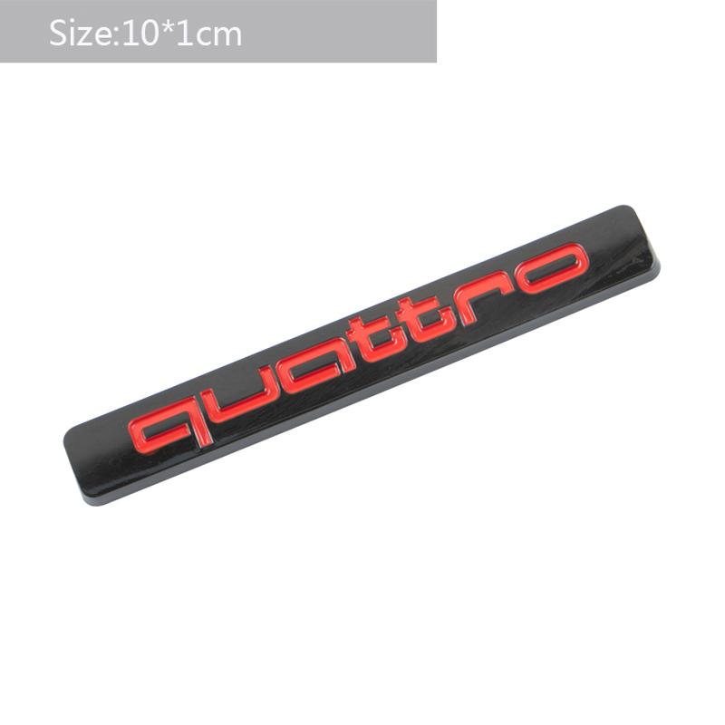 2026 Car Styling Logo Metal Sticker Body Trunk Decal For Audi Quattro A3 A4 A6 A5 Q5 A1 Q7 Q3 TT S1 RS3 RS4 S3 S4 RS5 RS6 RS7 S5 S6