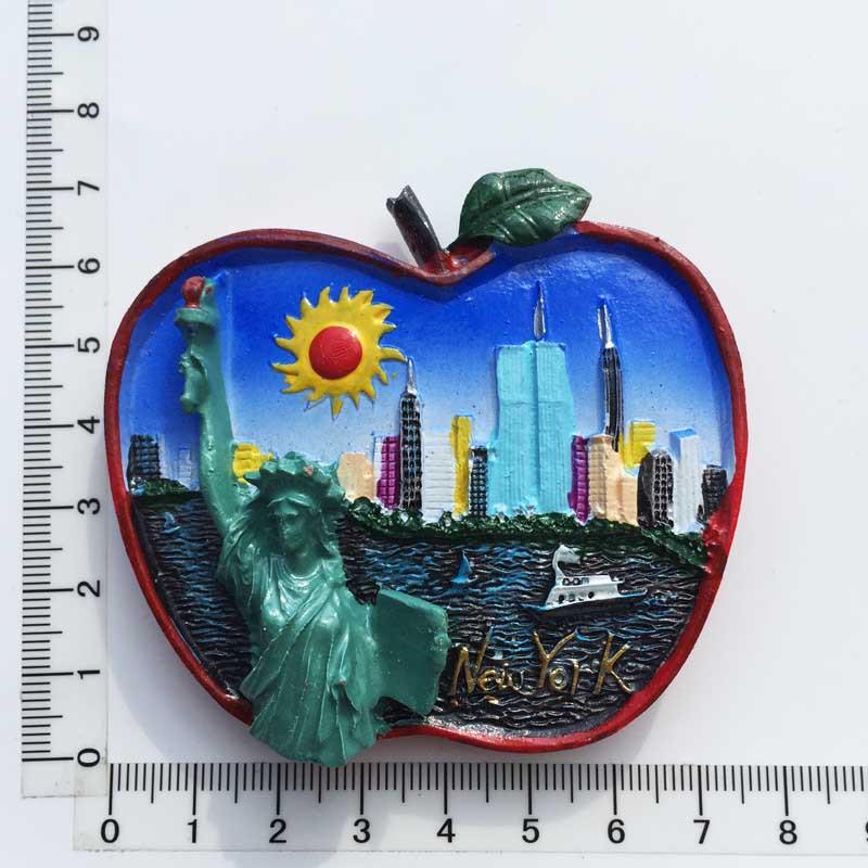 Magneți pentru frigider 3D din New York, clasici, din rășină, pentru bucătărie, suveniruri de colecție, cadou decorativ de călătorie