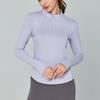 Yoga Wear Long-sleeved Tops For Women With Reflective Strips And Half-zip Sports Tops With Slim Waist And Running Training Fitness Tops