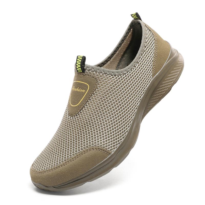 Summer Shoes Men Casual Shoes Fashion Lightweight Breathable Walking Sneakers Slip-on Mens Mesh Flats Shoes Plus Size 47