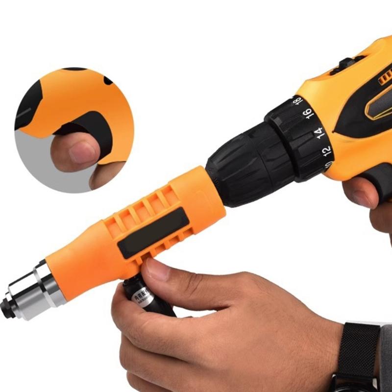 Rivet Guns Head Attachment Rivet Drill Attachment for Drill Riveter Electric Rivet Nut Guns Riveting Conversion Adapter