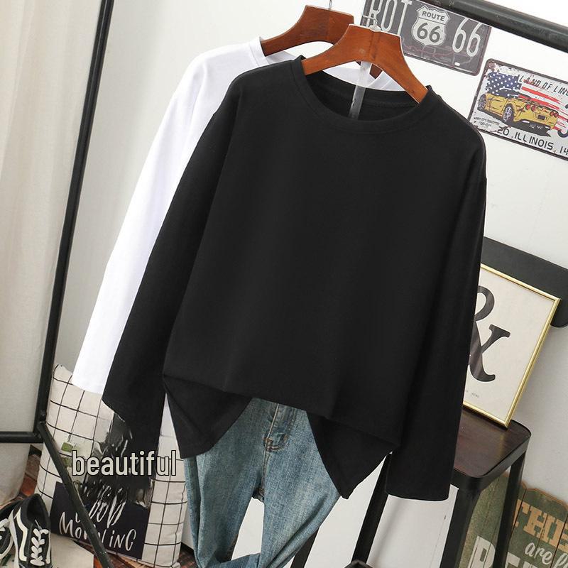 Dámské 2024 volné bavlněné tričko s dlouhým rukávem - Všestranná jarní/podzimní móda