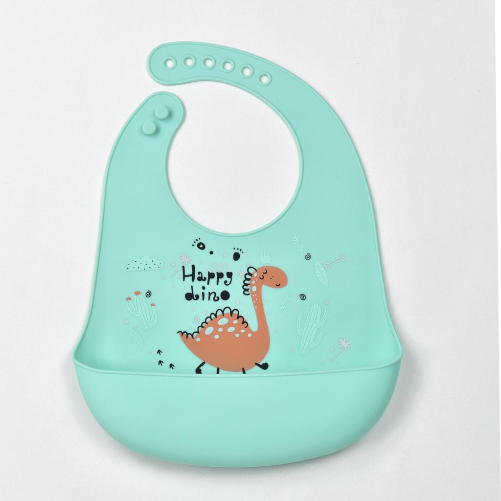 Babador de silicone à prova d'água para bebês - Babador de arroz descartável grande