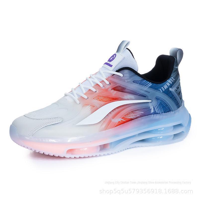 Мужские зимние двухслойные амортизирующие кроссовки с воздушной подушкой и вращающимися кнопками - модная универсальная повседневная спортивная обувь Size 38