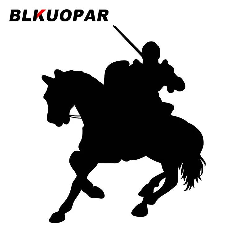 BLKUOPAR Knight Horse Silhouettes Car Stickers Funny Graffiti Decal Sunscreen Vinyl Accessories Waterproof Graphics Decoration