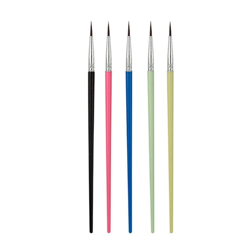 10 Pieces Paint Brushes Profession Paint Brush Round Pointed Tip Nylon Brush Set