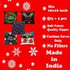 Soft Fabric Designer Decorative Printed Merry Christmas Theme Cushion Cover Xmas Decorations for Sofa Living Room Set of 5 16 X 16 Inch Multi