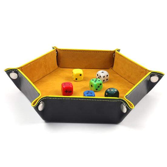 Storage Tray Foldable Large Capacity Faux Leather Assorted Dice Shape Organizer Holder Household Supplies
