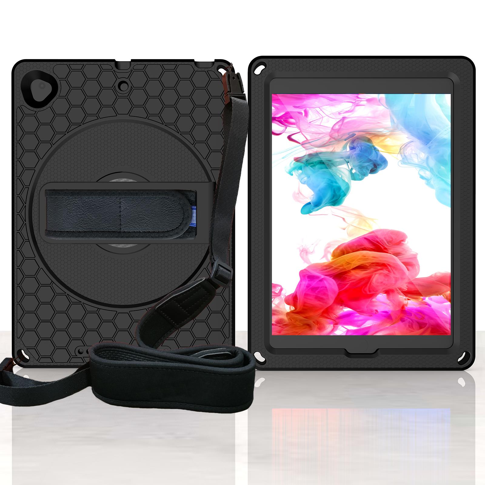 

EVA Case Universal For iPad 10.2 2019 2020 2021 7th 8th 9th Air 3 Pro 10.5 360 Rotatable Stand Cover With Hand Shoulder Strap iPad 10.2 (7-8-9th) чорний
