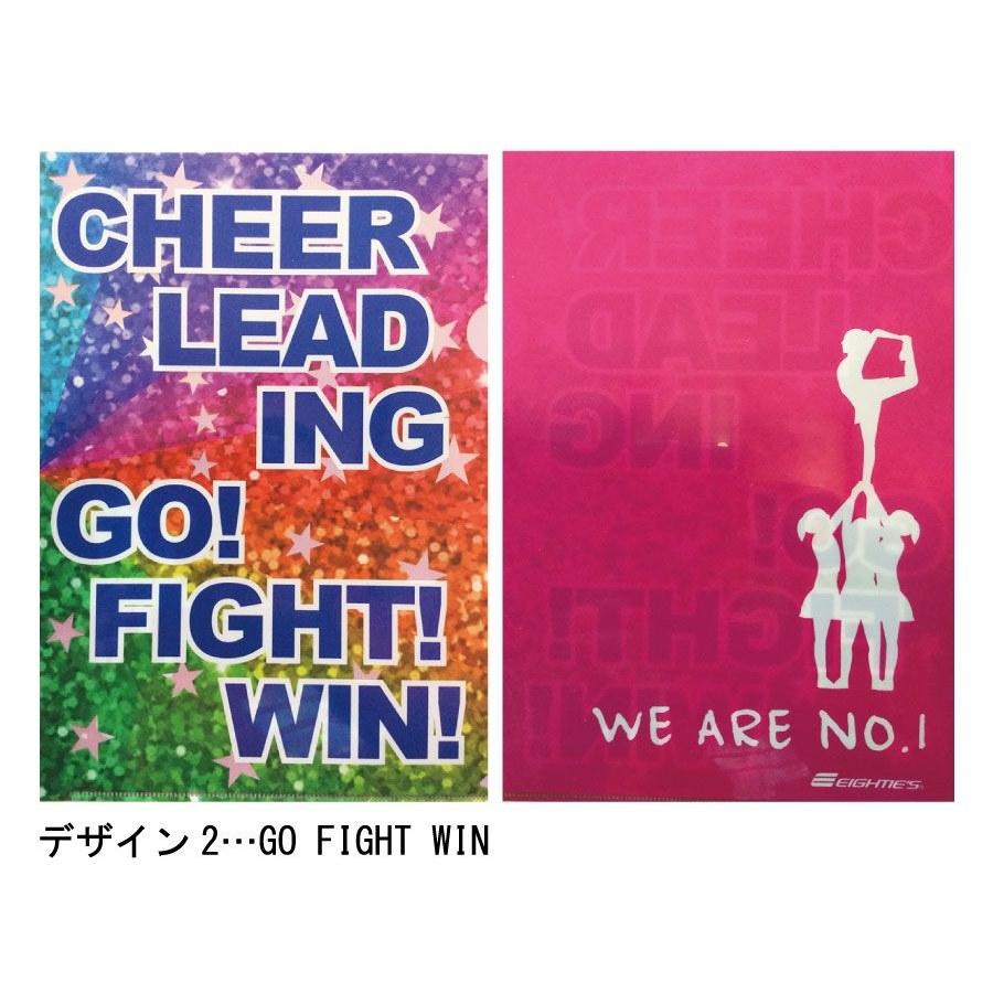 Cheer Clear File A4 Size GO FIGHT WIN Cheerleading WE ARE NO1 Stationery Dance Girl Eighties