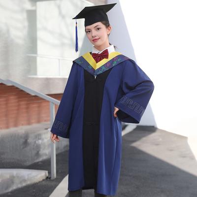 Τελετουργική Ρόμπα Αποφοίτησης με Καπέλο και Φούντα Μακριά Μανίκια Αντιρυτιδική Παραδοσιακή Ακαδημαϊκή Ρόμπα Ρούχα Τελετής Αποφοίτησης