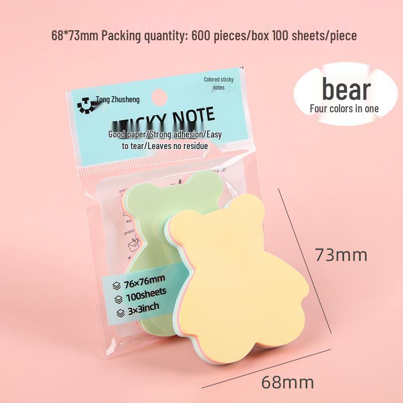 Heart-Shaped Colorful Sticky Notes for Students - Creative Index Memo Pads