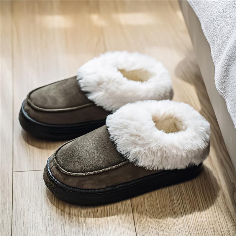 

Нескользящие хлопковые тапочки мужские зимние новые теплые утолщенные с закрытым большим пальцем удобные хлопковые тапочки модные мужские 40 зелёный