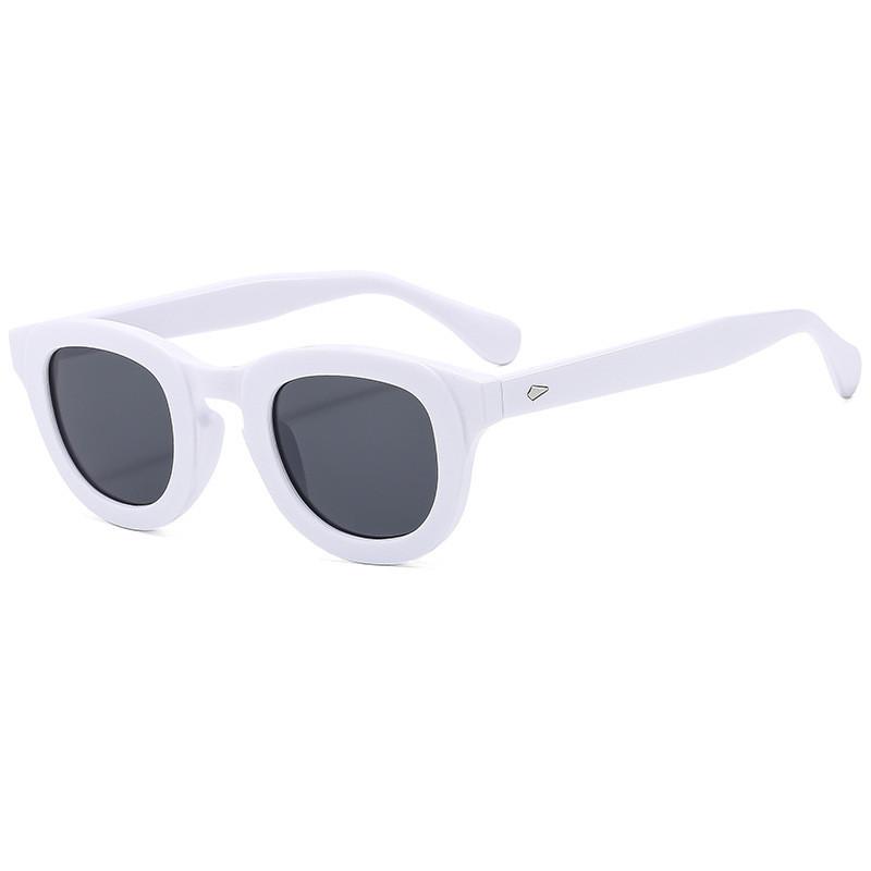 Retro American Style Round Sunglasses With Uv400 Protection For Outdoor Travel And Fashion