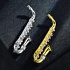 Vintage Lapel Pin Brooch Saxophone Women Brooch Pins Jewelry French Brooch Saxophone Pins Elegant Collar