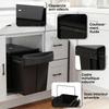 Sliding Under-Sink Waste Bin, 2 x 20 L, Removable Buckets, 52 x 33.5 x 41 cm, Black