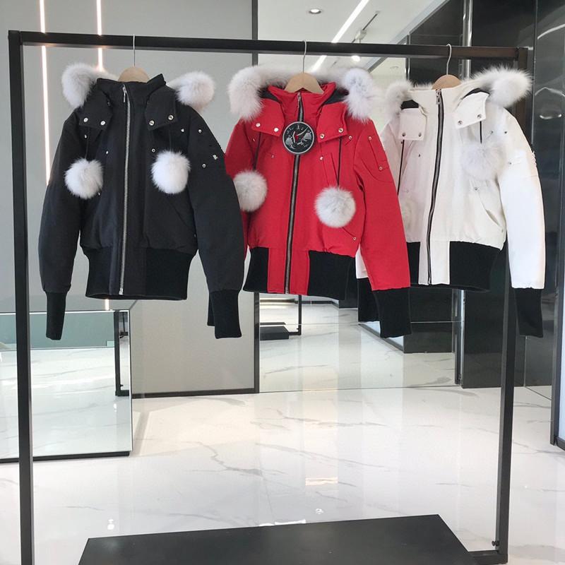 Putian high version goose scissors down jacket classic thickened jacket Canadian women's fur collar Q coat