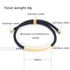Unisex CE Certificated Handmade Woven Rope Engraving Customizable for Party Gift Stainless Steel Bracelets