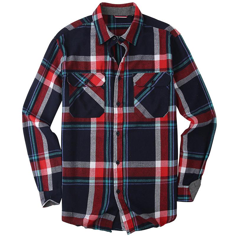 Cozy Up Men with Snap Buttons Regular Fit Plaid Mens Long Sleeve Shirts Casual