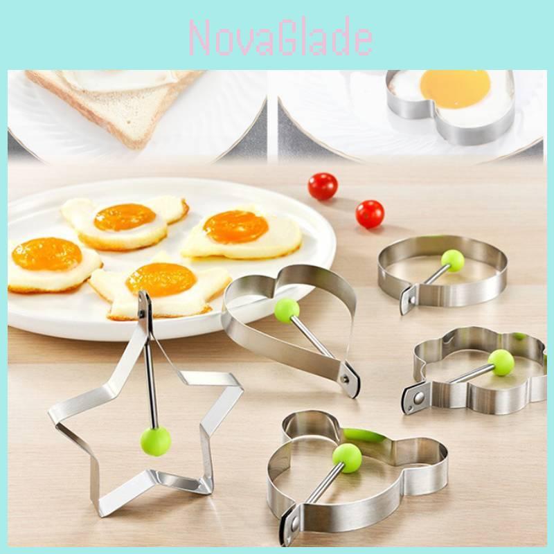 Heart Star Shaped Non-stick Stainless Steel Egg And Cake Mold Set Modern Simple Style