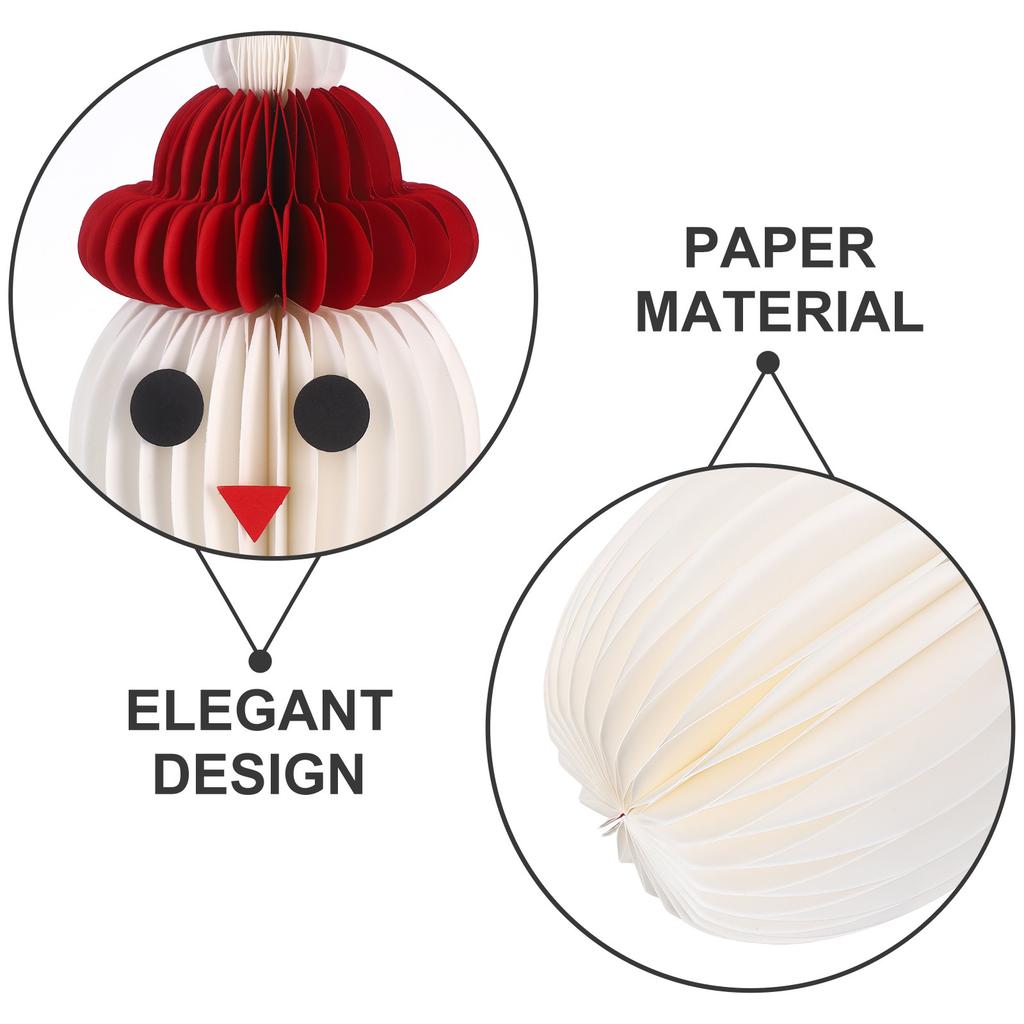 Weihnachts-Schneemann-Dekoration Waben-Tischmittelstück Für Feiertagsparty Indoor-Tischdekoration Winter-Hausparty-Zubehör