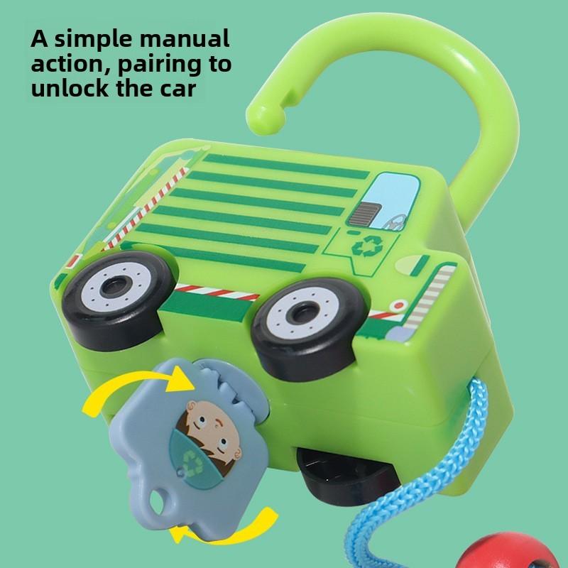 Unlocking Montessori Puzzle Toy Vehicle Kids Early Educational Development Play