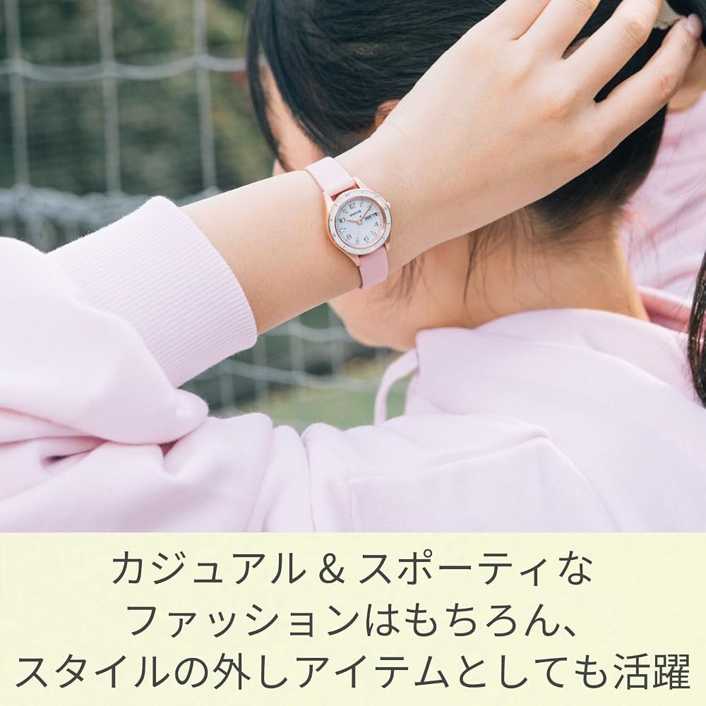 [CITIZEN] wicca Watch (Solar Tech/Waterproof/Pink) KH3-762-10 ACTIVE LINE Sporty Cute Synthetic Leather Crystal Glass Women's Analog Simple Business S