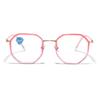 Glasses Metal Ring Literary Retro Flat Glasses Women'S Face Covering Plain Glasses Square Glasses Men