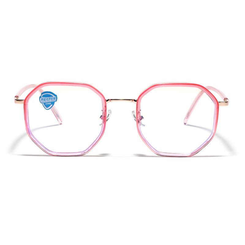 Glasses Metal Ring Literary Retro Flat Glasses Women'S Face Covering Plain Glasses Square Glasses Men