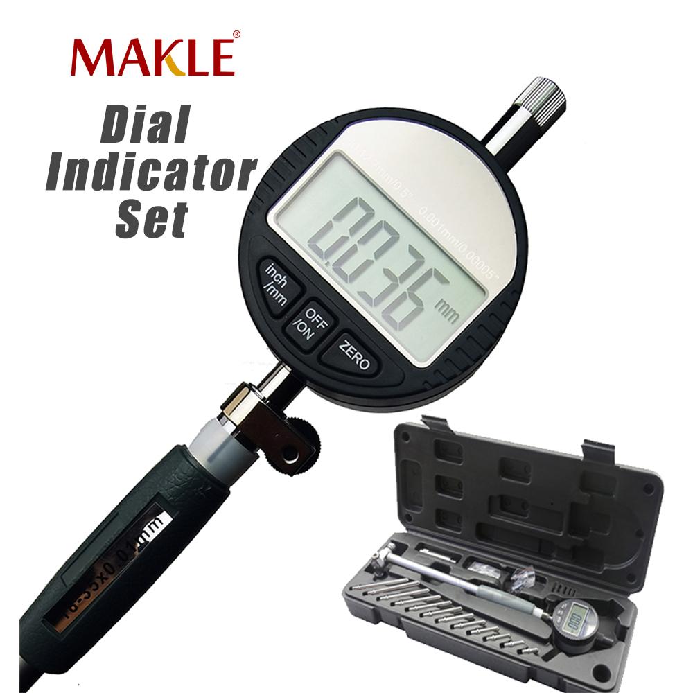 MAKLE18-35-50-160mm Aluminum Alloy Digital Indicator Bore Gauges Indicator 0.01MM Dial Bore Gauge Internal Measure Cylinder tool