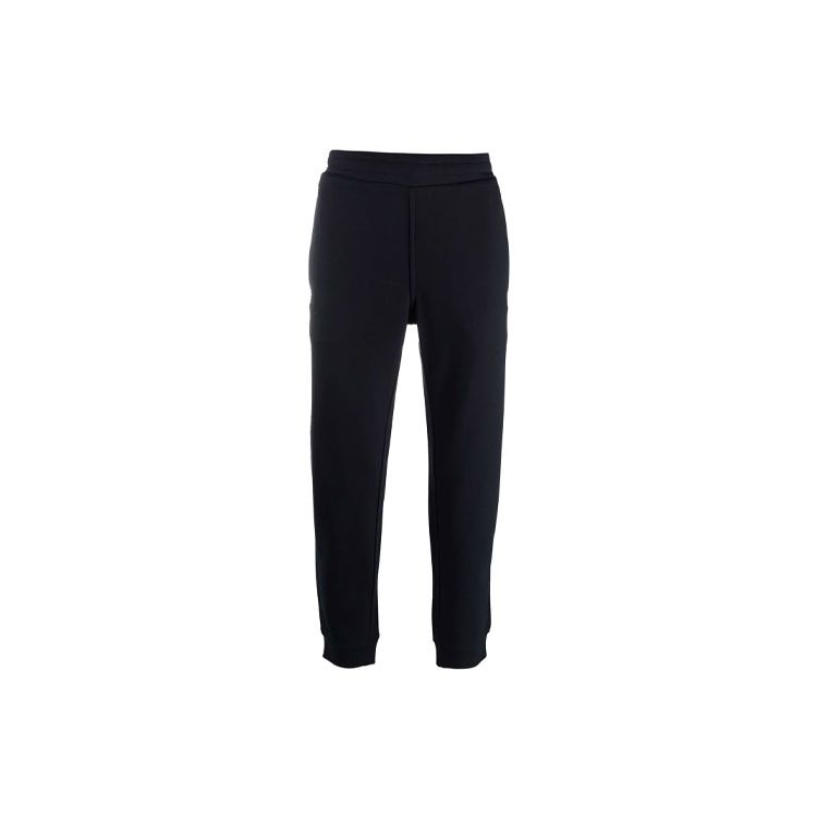 Emporio Armani FW21 Logo Detail Mid-Rise Tapered Knit Joggers Men Joggers Blue 8N1PS9-1JRIZ-0920 S