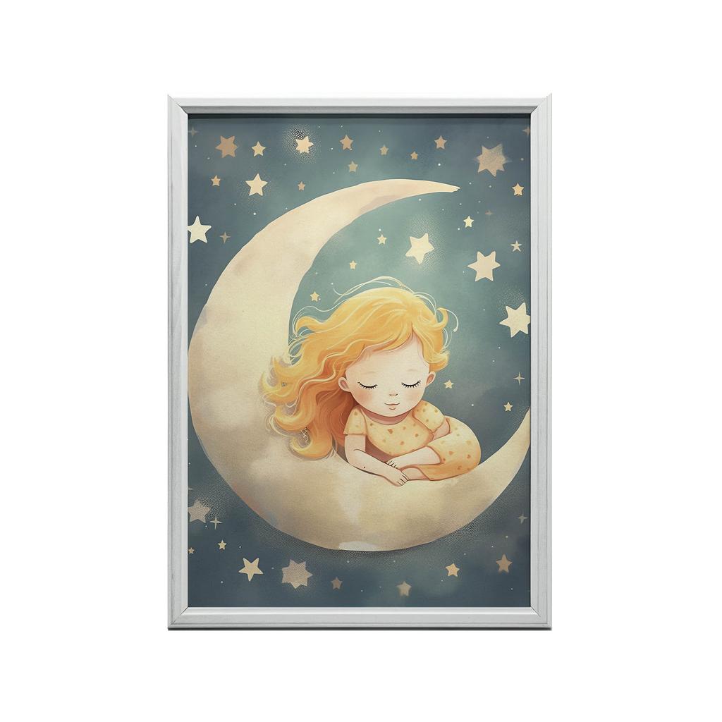Plakat Księżniczka Na Księżycu Plakat Księżniczka Na Księżycu, 70X100 Cm, Bez Ramy, Płótno Premium Na Blejtramie