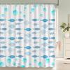 Bathroom Shower Curtain Nordic Cartoon Ocean Anchor Style Printed Polyester Fabric Shower Curtain With Hooks Decoration Curtain