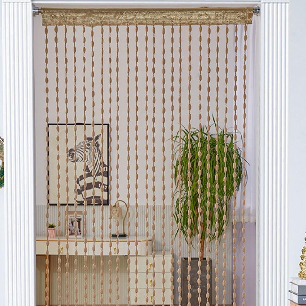 Solid Color Beaded String Curtain 100x200cm Window Wall Panel New Room Divider Tassel  Wedding