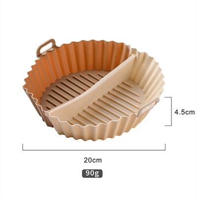 Multifunctional Silicone Tray For Air Fryer High-Temperature Bakeware Baking Delicacies Double-Piece Partition