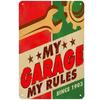 Vintage Metal Tin Signs  My Garage My Rules  Retro Wall Decor Plaque for Game Room Cafe Garage Club Bar Pubs  Iron Painting Deco