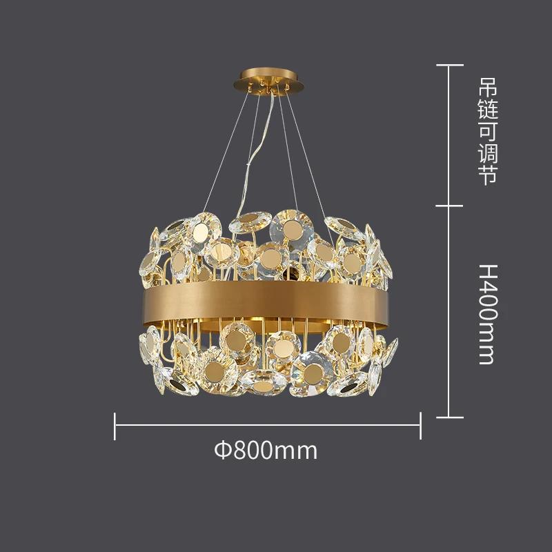 Crystal Rectangle Led Chandelier Lighting Gold Kitchen Island Pendant Lights Indoor Livng Room Hanging Lamp Bedroom Decor Lustre