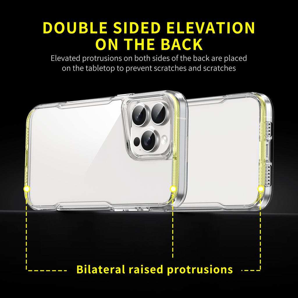 For IPhone16 Small Waist Mobile Phone Case for Apple 15pro Transparent 14 Anti-fall Mobile Phone Protective Case