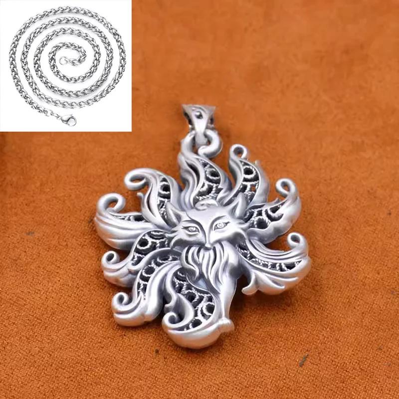 

Креативне Архаїчне Римування Кольє Дев ятихвостої Лисиці для Жінок Вінтажне Порожнисте Національний Стиль Підвіска Ланцюжок Кіля Ювелірні Вироби 45cm