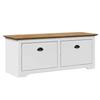 VidaXL Banc de couloir BODO blanc et marron 114x40x45 cm, banc, siège de couloir, banc de rangement, banc d'entrée, meuble 4016870