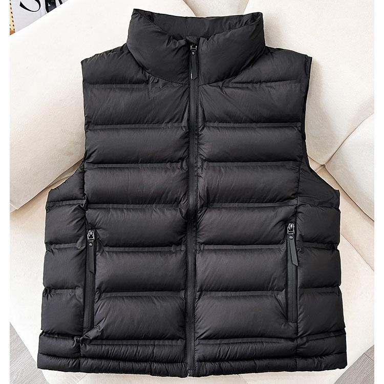 Gilet in Cotone Piumino Lento Autunno Inverno Coreano da Donna Corto con Collo Rialzato Senza Maniche Giubbotti Gilet alla Moda