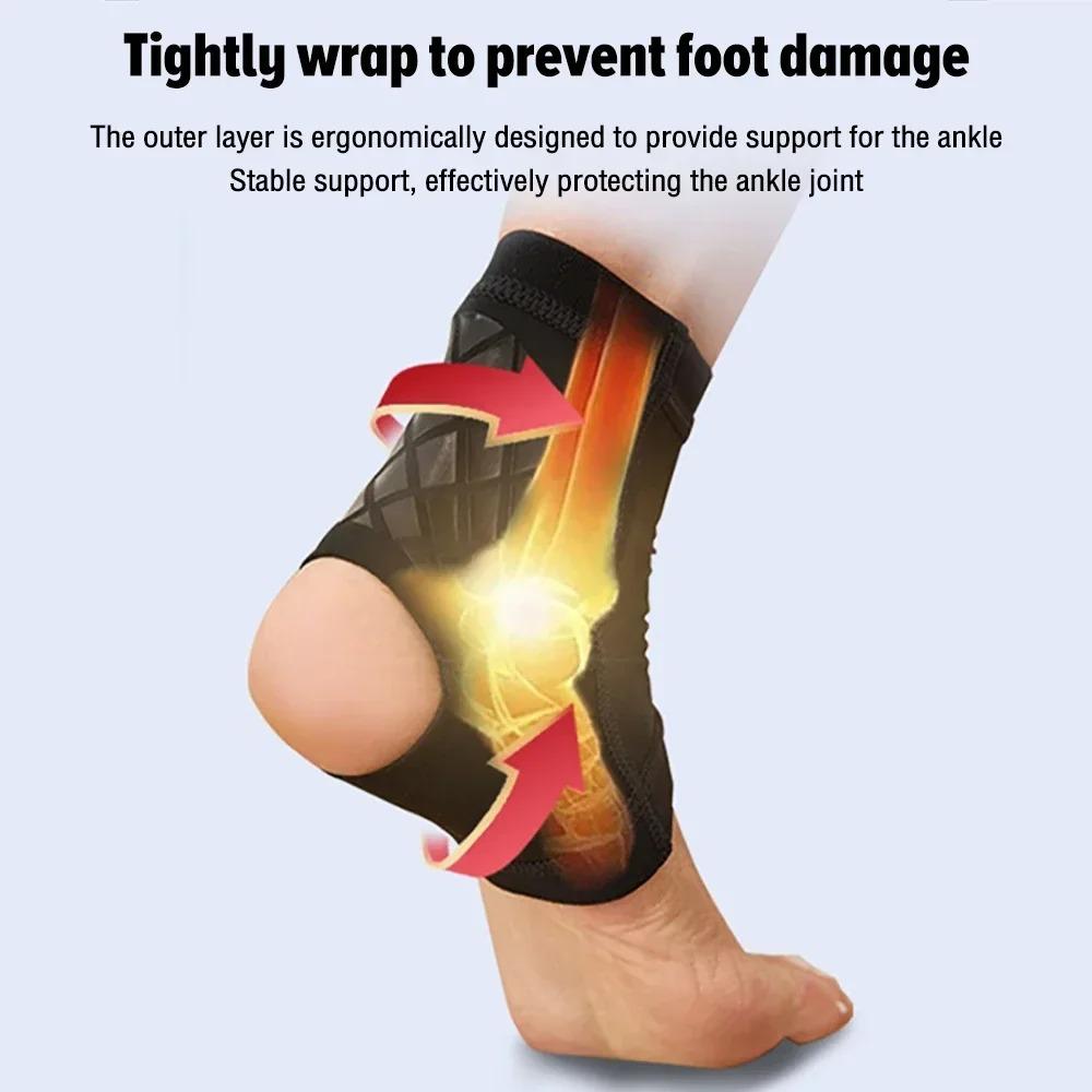 1 Stück Einteilige Knöchelbandage Unterstützung Kompression Knöchelwickel Unterstützung Für Fitness Laufen Outdoor-Sport Kann Mit Schuhen Getragen Werden