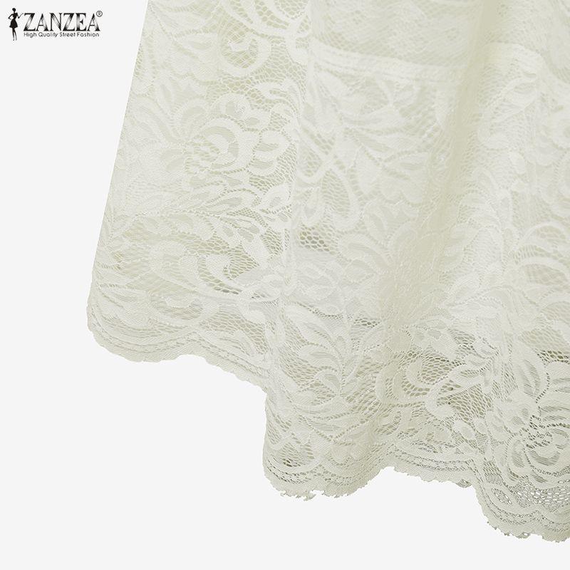 ZANZEA Women Summer Casual Lace Patchwork Long Skirts